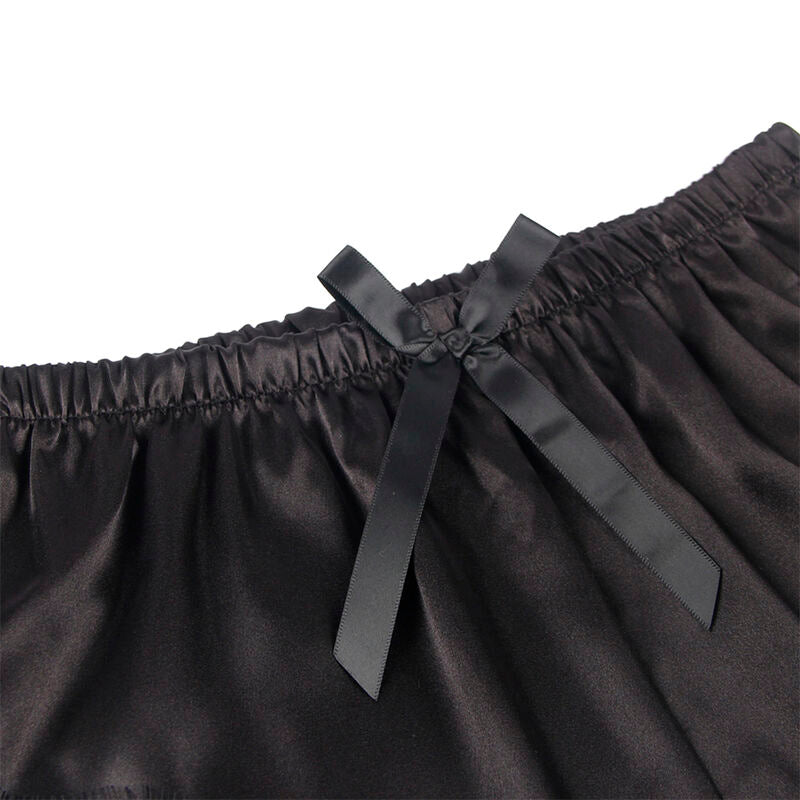 SUBBLIME - 953942 CASUAL SILK SHIRT + BLACK LACE TROUSERS L/XL