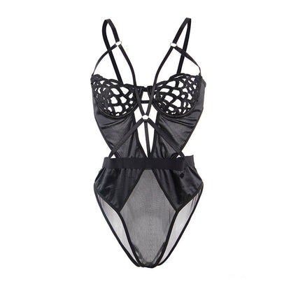 SUBBLIME - 954055 BODY DE ENCAJE NEGRO SEXY S/M