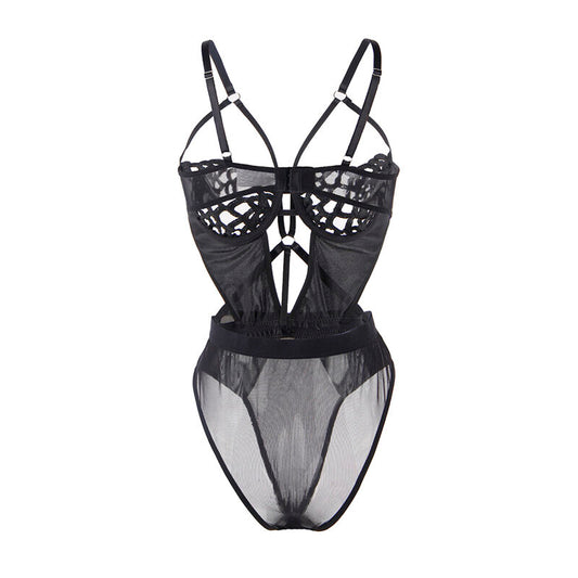 SUBBLIME - 954055 BODY DE ENCAJE NEGRO SEXY S/M