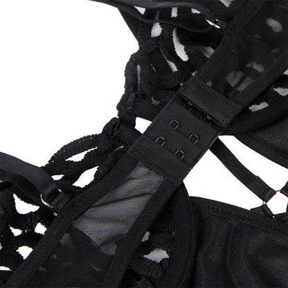 SUBBLIME - 954055 BODY DE ENCAJE NEGRO SEXY S/M