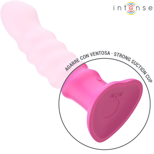 INTENSE - CINDY VIBRADOR TAMAÑO G DISEÑO ESPIRAL 10 VIBRACIONES CONTROL REMOTO ROSA