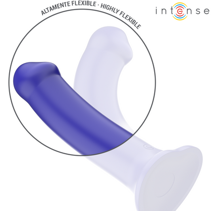 INTENSE - VIBRADOR VICTORIA CON VENTOSA 10 VIBRACIONES AZUL OSCURO CONTROL REMOTO