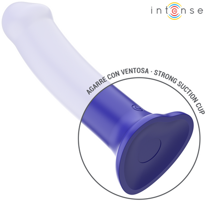 INTENSE - VIBRADOR VICTORIA CON VENTOSA 10 VIBRACIONES AZUL OSCURO CONTROL REMOTO