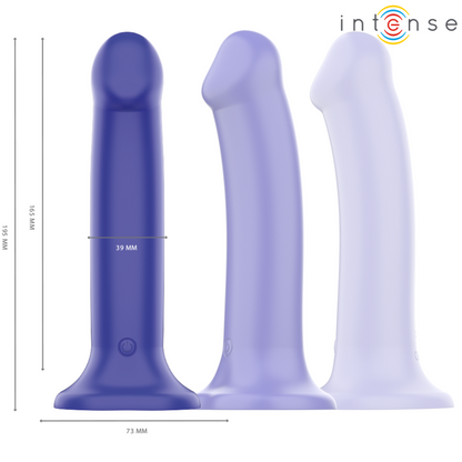INTENSE - VIBRADOR VICTORIA CON VENTOSA 10 VIBRACIONES AZUL OSCURO CONTROL REMOTO
