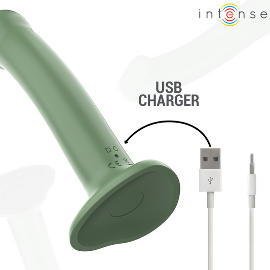 INTENSE - BECCA VIBRADOR CON VENTOSA 10 VIBRACIONES CONTROL REMOTO VERDE