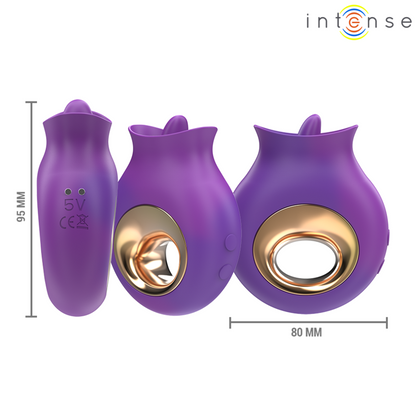 INTENSO - ESTIMULADOR DE CLÍTORIS TULI 9 VIBRACIONES Y 9 OSCILACIONES MORADO