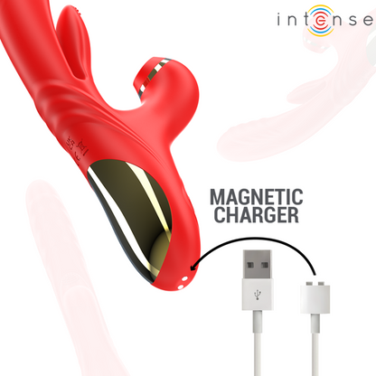 INTENSE - KAROL MULTIFUNCTION VIBRATOR THRUST &amp; STIMULATION &amp; STIMULATING WAVES RED