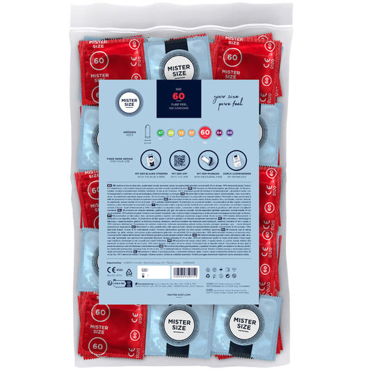 MISTER SIZE - CONDOM SIZE GG 60 MM (100 UNITS)