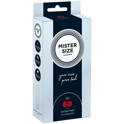 MISTER SIZE - CONDOM SIZE GG 60 MM (10 UNITS)