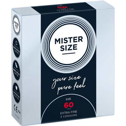 MISTER SIZE - CONDOM SIZE GG 60 MM (3 UNITS)