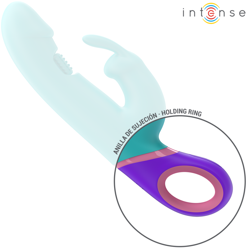 INTENSE - VIBRADOR MONICA RABBIT CON ESTIMULADOR GIRATORIO DEL PUNTO G AZUL