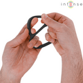 Intense - Anillo de Silicona Doble para Pene Negro