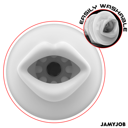 JAMYJOB - MASTURBADOR BOCAL AUTOMÁTICO MEGABITE 5 MODOS ESTIMULANDO ONDAS E VIBRAÇÃO