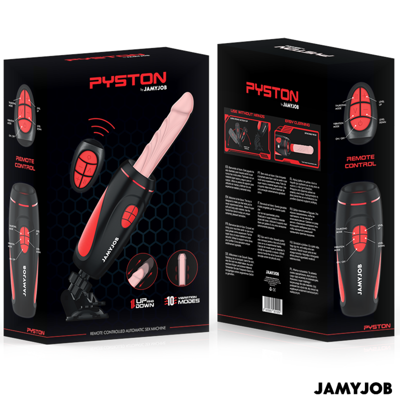JAMYJOB - PYSTON-BASED AUTOMATIC MASTURBATOR WITH REMOTE CONTROL DILDO