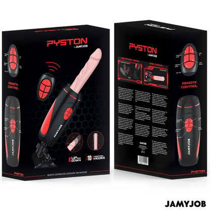 JAMYJOB - PYSTON-BASED AUTOMATIC MASTURBATOR WITH REMOTE CONTROL DILDO