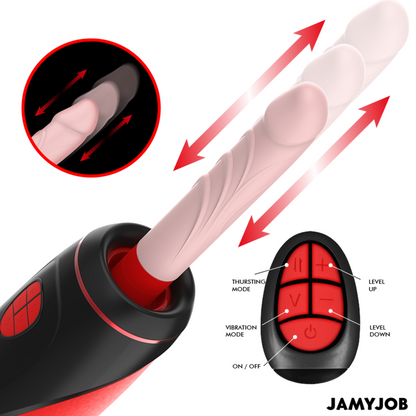 JAMYJOB - PYSTON-BASED AUTOMATIC MASTURBATOR WITH REMOTE CONTROL DILDO