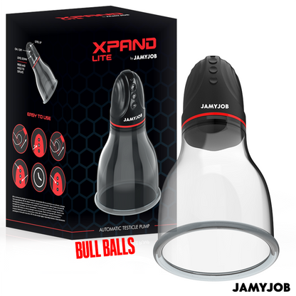 JAMYJOB - BOMBA DE TESTÍCULO AUTOMÁTICA XPAND LITE 3 NÍVEIS DE ONDAS ESTIMULANTES CINZA