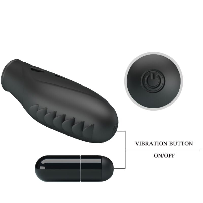 PRETTY LOVE - BLACK SILICONE FINGER VIBRATOR