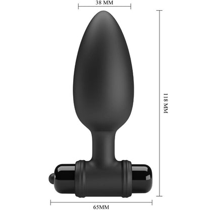 PRETTY LOVE - VIBRATING BUTT PLUG 2 ANAL PLUG 10 VIBRATIONS BLACK