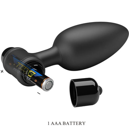 PRETTY LOVE - VIBRATING BUTT PLUG 2 ANAL PLUG 10 VIBRATIONS BLACK