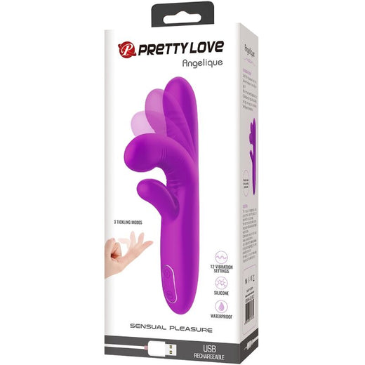 Pretty Love - Angelique Multifunción Vibrador + Estimulador De Clítoris Morado