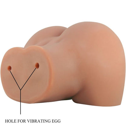 CRAZY BULL - VIBRADOR MILA BUTT CON VAGINA Y ANO REALISTAS CONTROL REMOTO CARNE