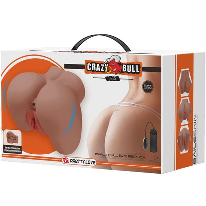 CRAZY BULL - VIBRADOR MILA BUTT CON VAGINA Y ANO REALISTAS CONTROL REMOTO CARNE