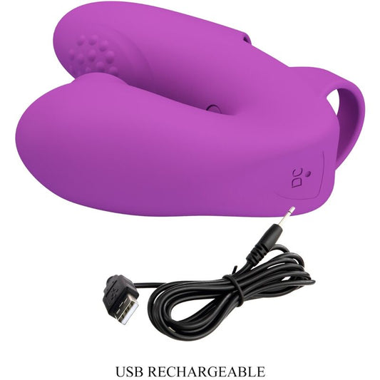 PRETTY LOVE - ATHENA FINGER VIBRATOR WITH PURPLE CLITORAL STIMULATOR