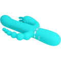 Pretty Love - Cammy 4 En 1 Multifuncional Tripple Rabbit Vibrador Azul