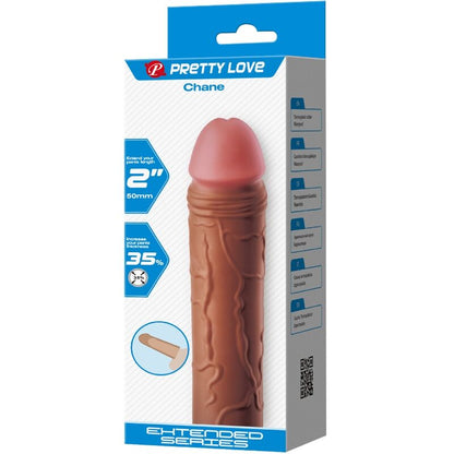 PRETTY LOVE - FUNDA PARA PENE CHANE CON EXTENSIÓN DE 5 CM MULATO