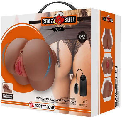 CRAZY BULL - VIBRADOR KYLIE ASS CON CONTROL REMOTO REALISTA DE VAGINA Y ANO