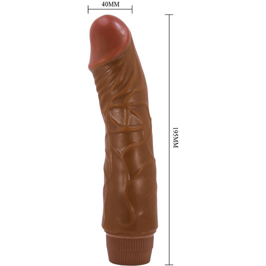 PROM - JEFF REALISTIC VIBRATOR 19.5 CM MULATO