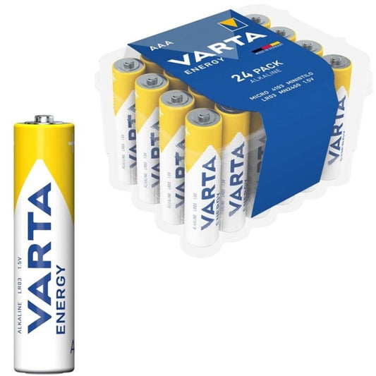 VARTA - AAA LR03 ENERGY ALKALINE BATTERY PACK*24 BATTERIES