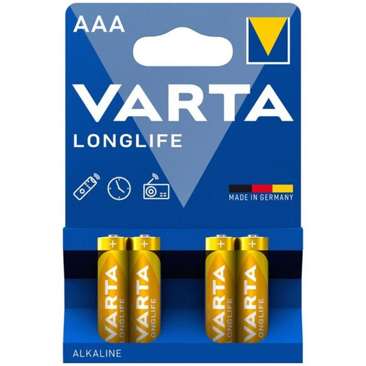 VARTA - AAA LONG LASTING ALKALINE BATTERY LR03 BLISTER PACK*4