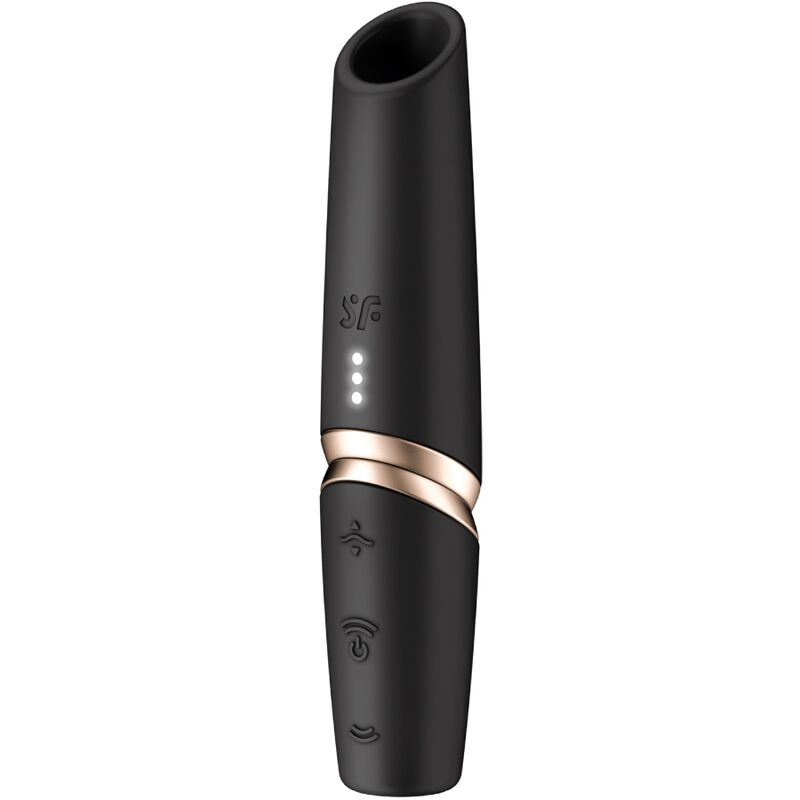 SATISFYER - PERFECT KISS WAVE CLITORAL STIMULATOR BLACK/GOLD