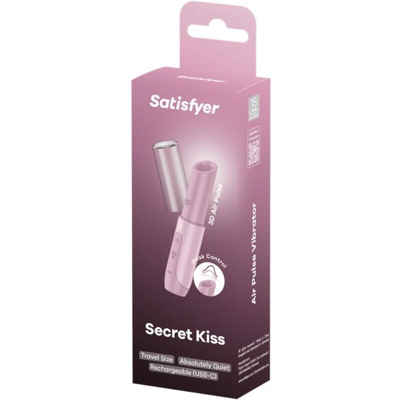 SATISFYER - ESTIMULADOR DE CLÍTORIS SECRET KISS WAVE ROSA