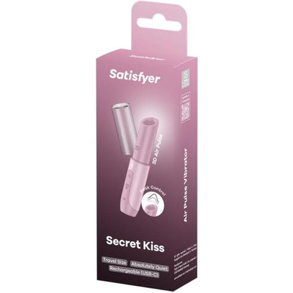 SATISFYER - ESTIMULADOR DE CLÍTORIS SECRET KISS WAVE ROSA