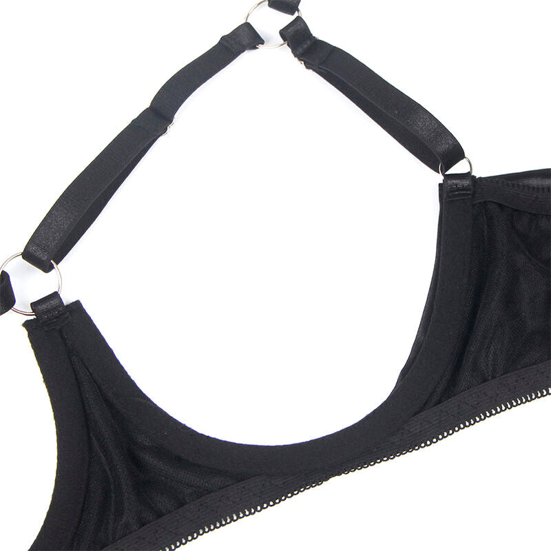 SUBBLIME - 955205 CONJUNTO DE SUJETADOR DE ENCAJE NEGRO AJUSTABLE L/XL