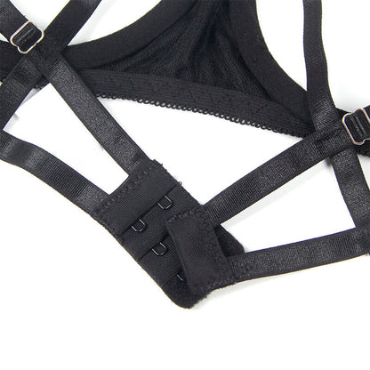 SUBBLIME - 955205 CONJUNTO DE SUJETADOR DE ENCAJE NEGRO AJUSTABLE L/XL