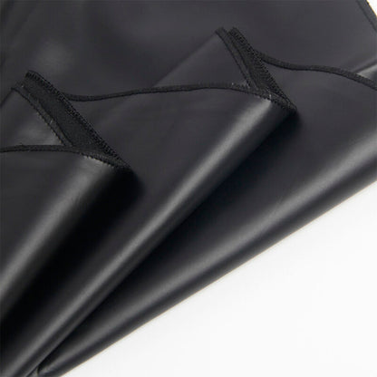 SUBBLIME - 955380 BLACK LEATHER DRESS WITH STRAPS L/XL