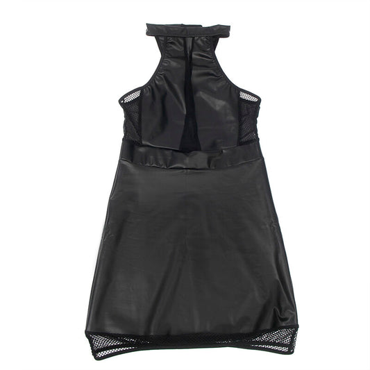 SUBBLIME - 955472 BLACK HALTER NECK DRESS WITH SHOWERS S/M