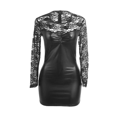 SUBBLIME - 955601 LONG SLEEVE DRESS WITH BLACK LACE L/GG