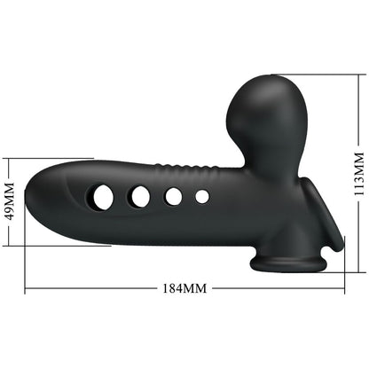 PRETTY LOVE - FUNDA PARA PENE CON BOLSA DE AIRE NEGRA