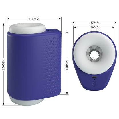 PRETTY LOVE - DJ LADY MALE VIBRATING MASTURBATOR 5 SETTINGS PURPLE