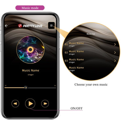 PRETTY LOVE - VIBRADOR LEVIATHAN PÚRPURA CONTROLADO POR APP