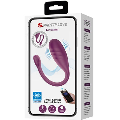PRETTY LOVE - VIBRADOR LEVIATHAN PÚRPURA CONTROLADO POR APP