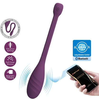 PRETTY LOVE - VIBRADOR LEVIATHAN PÚRPURA CONTROLADO POR APP