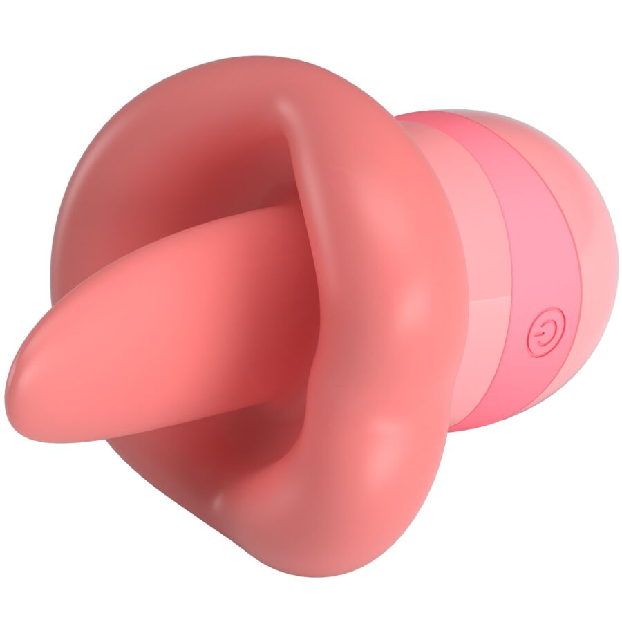 PRETTY LOVE - KYLEE TONGUE CLITORAL STIMULATOR 10 VIBRATIONS PINK NUDE
