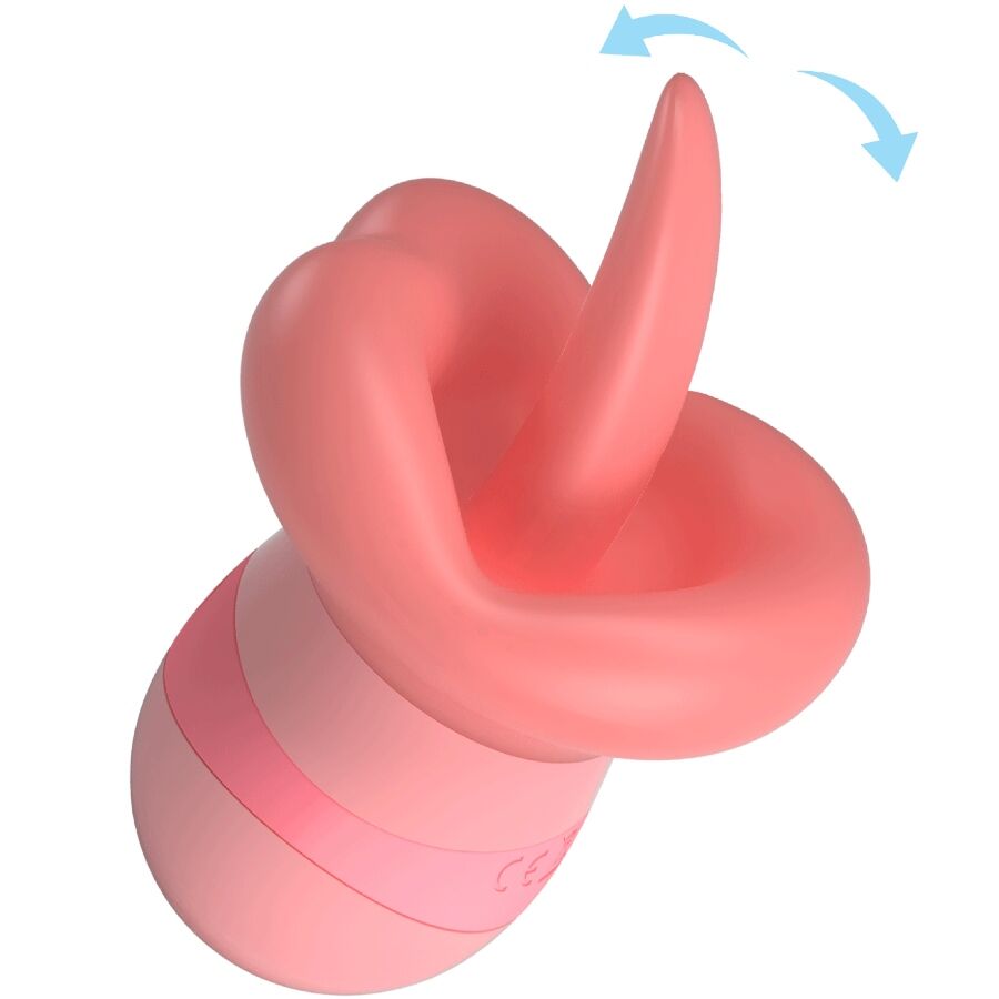 PRETTY LOVE - KYLEE TONGUE CLITORAL STIMULATOR 10 VIBRATIONS PINK NUDE