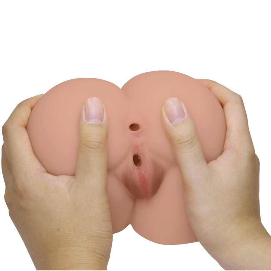 CRAZY BULL - VIBRADOR DE CULO BERNACE CON VAGINA Y ANO REALISTAS CONTROL REMOTO CARNE